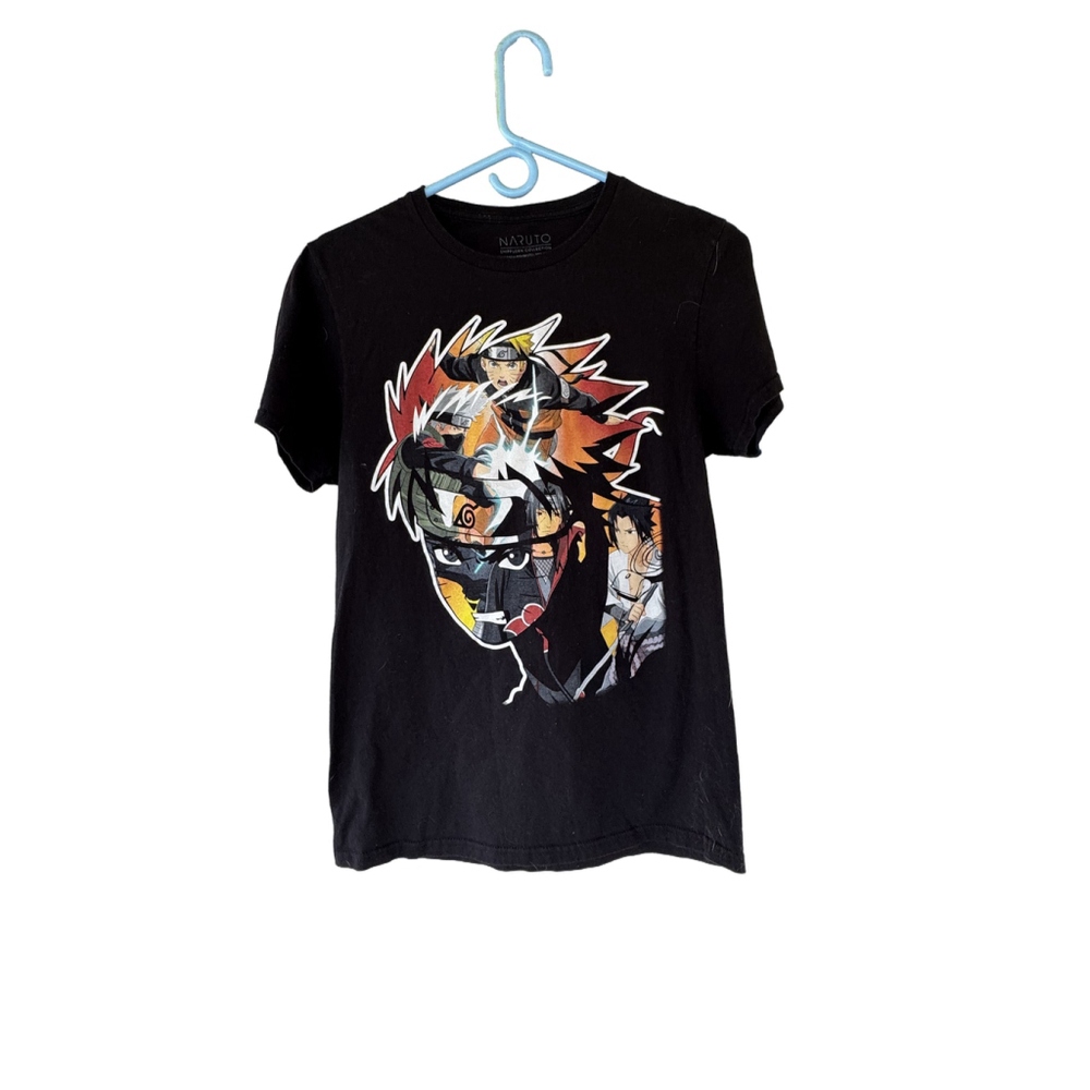 Y2K Naruto Graphic‎ Anime T-shirt Women's Size Small Black